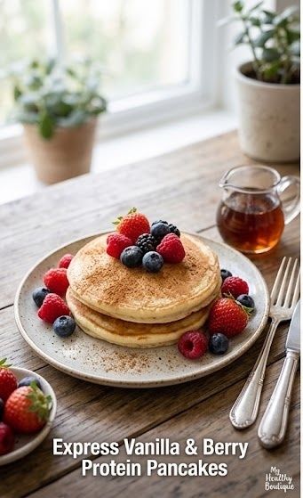 Express Vanilla & Berry Protein Pancakes